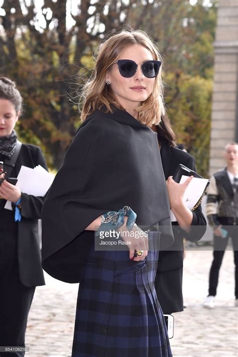 Olivia Palermo is seen arriving at the Christian Dior show as part 